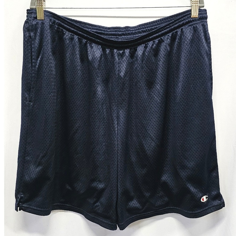 Champion Authentic Mens Mesh Athletic Shorts Navy Blue XL Basketball GymTraining